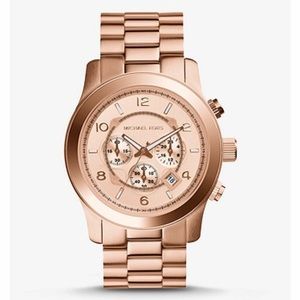 Michael Kors Rose Gold Oversized Runway Watch